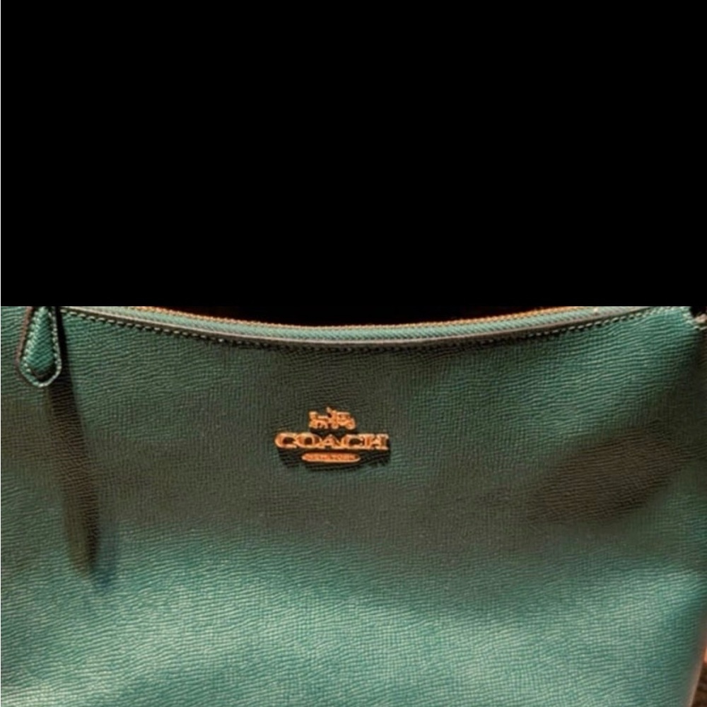 Coach Forest Green/Everglade Leather Shoulder Bag - Picture 2 of 4